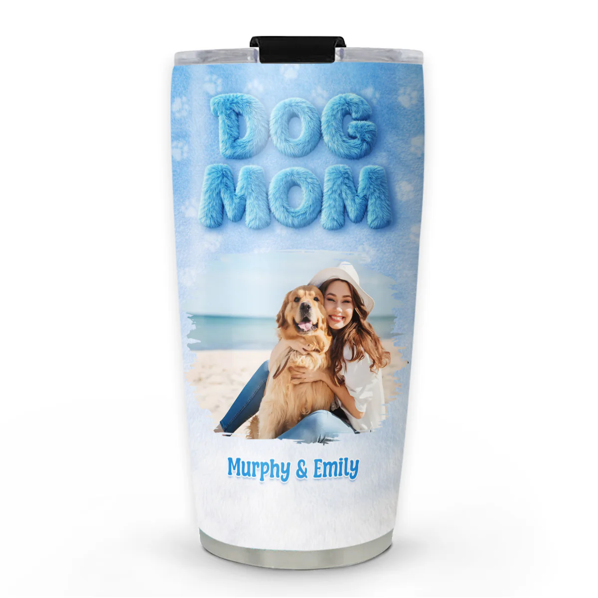 Fur Mom Fur Dog Photo - Personalized Custom 3D Effect Tumbler