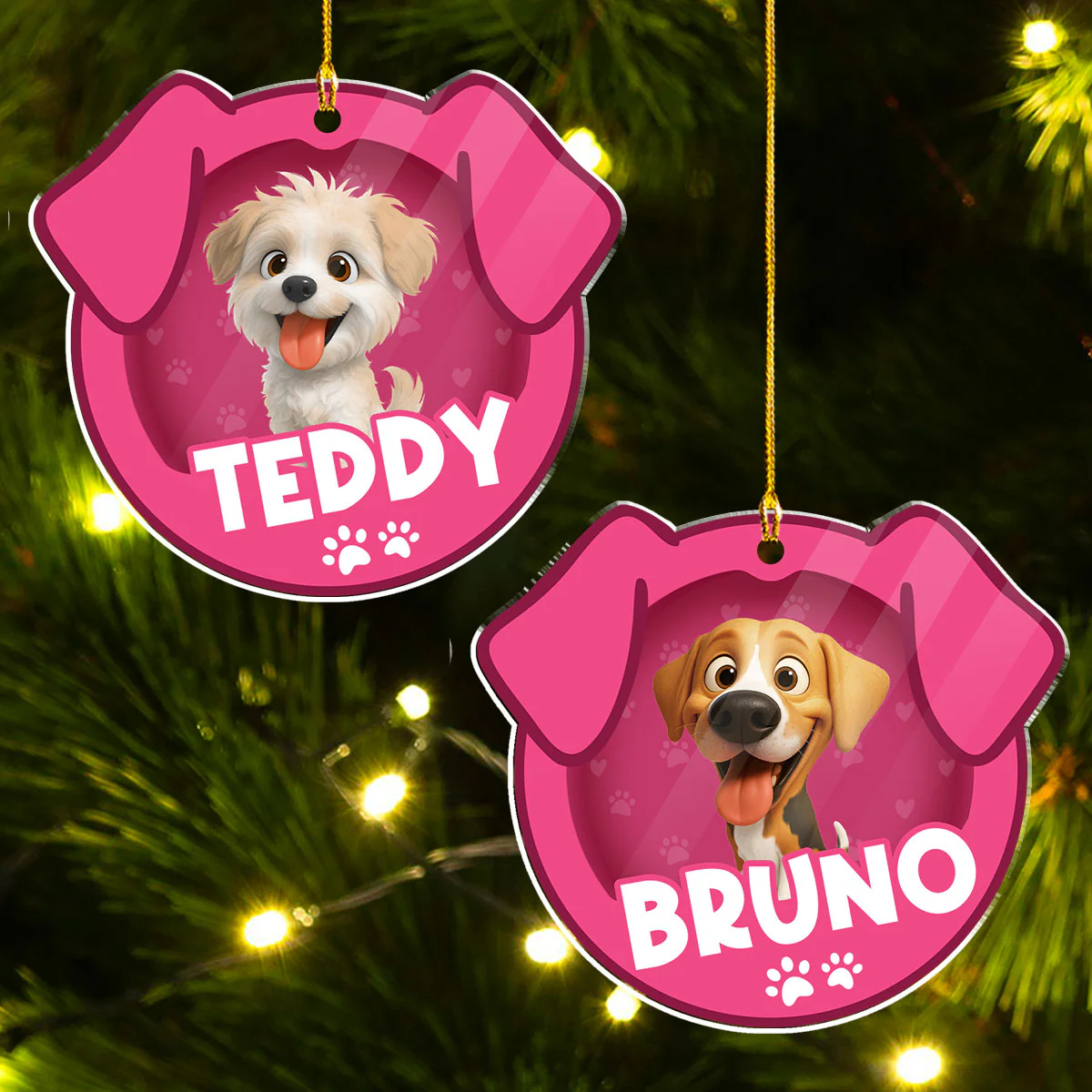 Furry Joy - Personalized Custom Acrylic Ornament