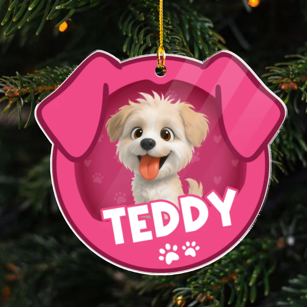 Furry Joy - Personalized Custom Acrylic Ornament - Image 6