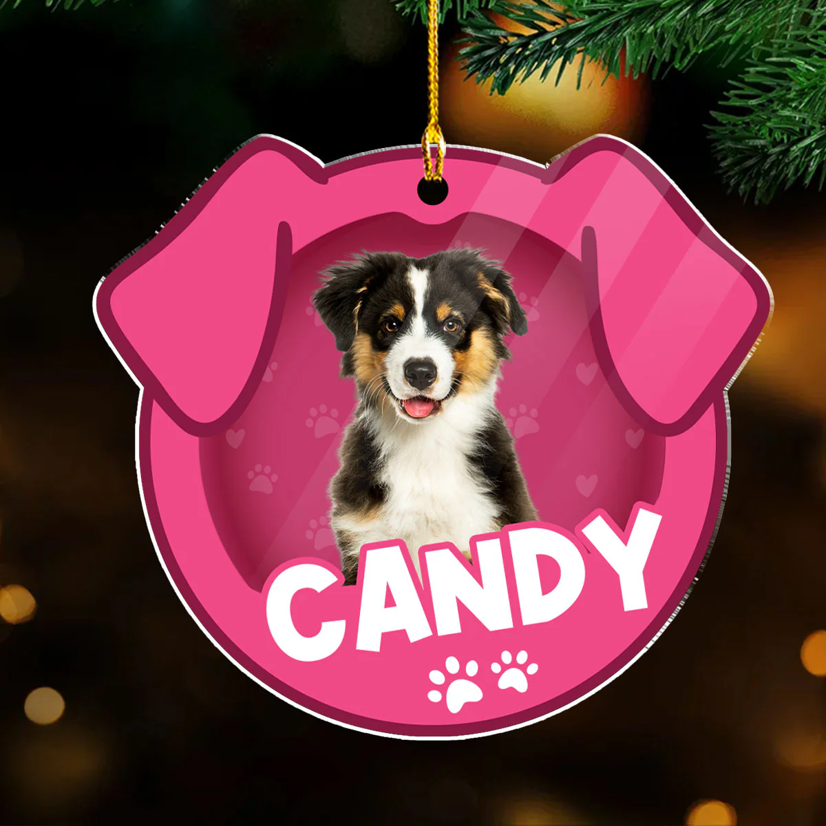 Furry Joy Photo - Personalized Custom Acrylic Ornament - Image 2