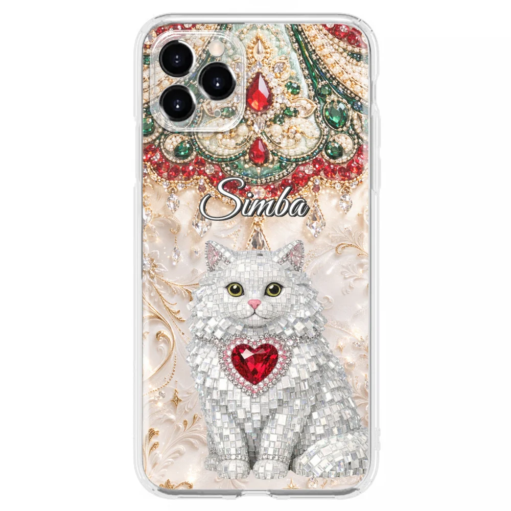Gemstone Cute Cat - Personalized Custom Phone Case - Image 10