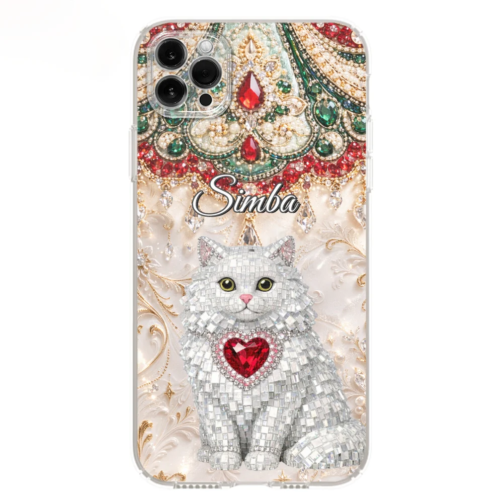 Gemstone Cute Cat - Personalized Custom Phone Case - Image 12