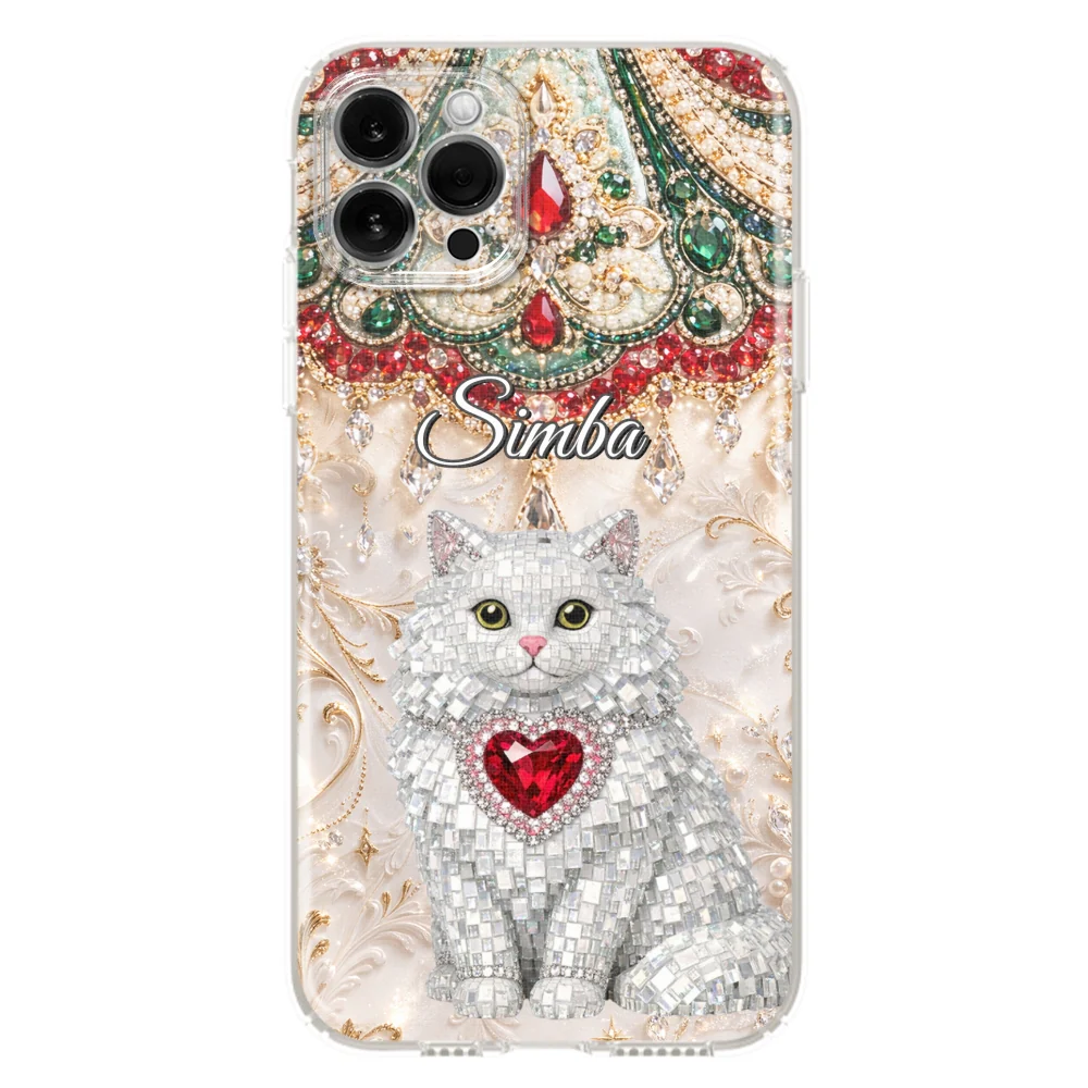 Gemstone Cute Cat - Personalized Custom Phone Case - Image 13