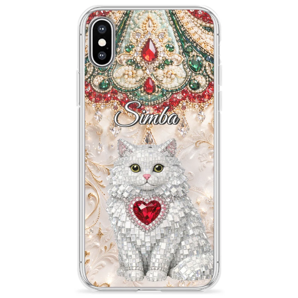 Gemstone Cute Cat - Personalized Custom Phone Case - Image 25