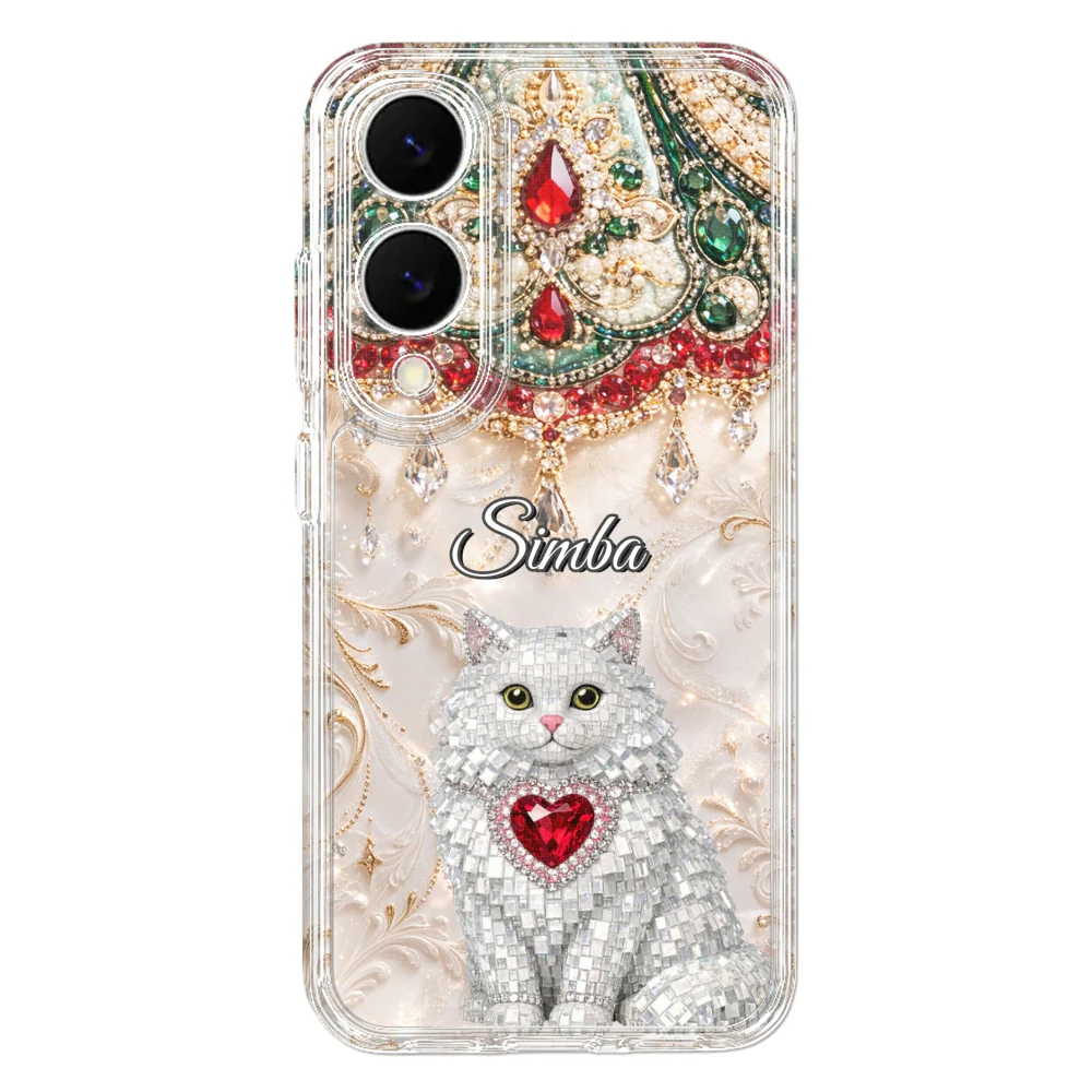 Gemstone Cute Cat - Personalized Custom Phone Case - Image 38