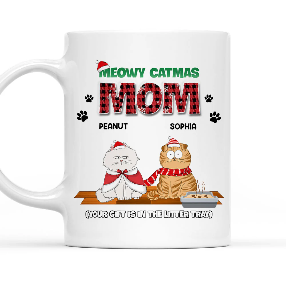 Gift Is In The Litter Tray - Personalized Custom Coffee Mug