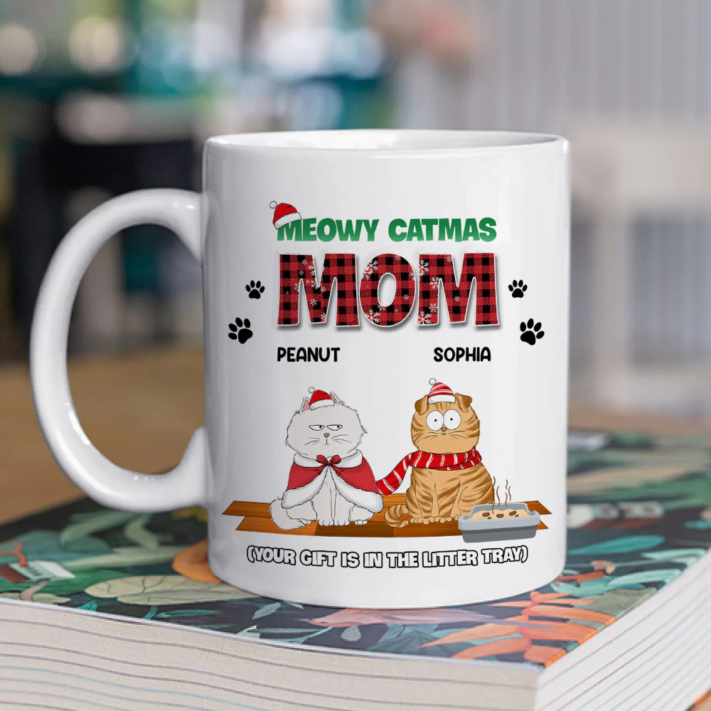 Gift Is In The Litter Tray - Personalized Custom Coffee Mug - Image 2