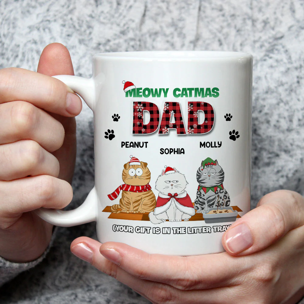 Gift Is In The Litter Tray - Personalized Custom Coffee Mug - Image 3
