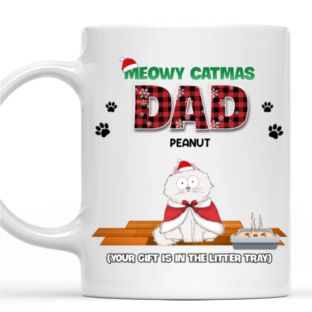 Gift Is In The Litter Tray - Personalized Custom Coffee Mug - Image 7
