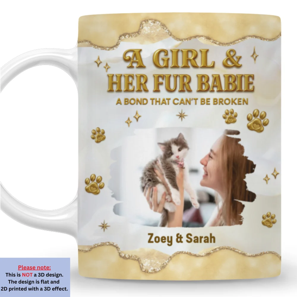 Girl And Pet Yellow Photo - Personalized Custom 3D Effect Mug