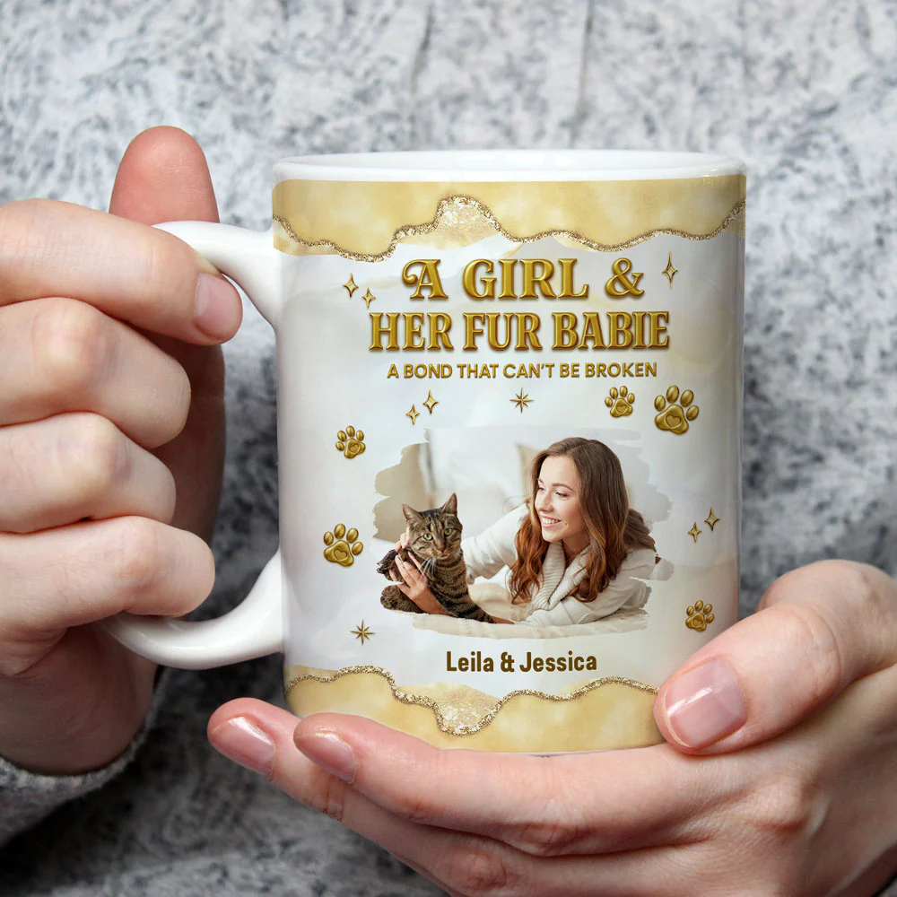 Girl And Pet Yellow Photo - Personalized Custom 3D Effect Mug - Image 4