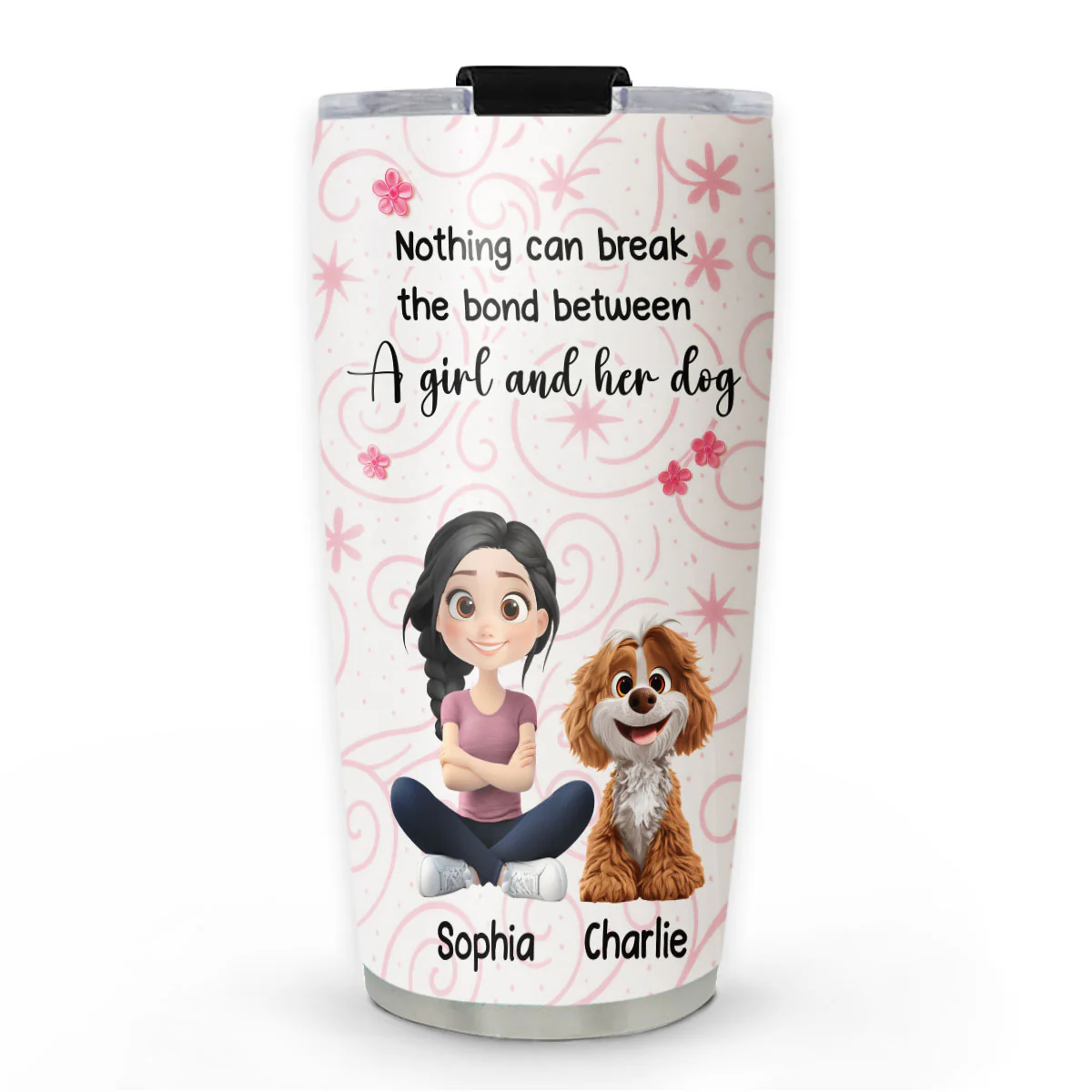 Girls Are In Love With Dogs - Personalized Custom Tumbler
