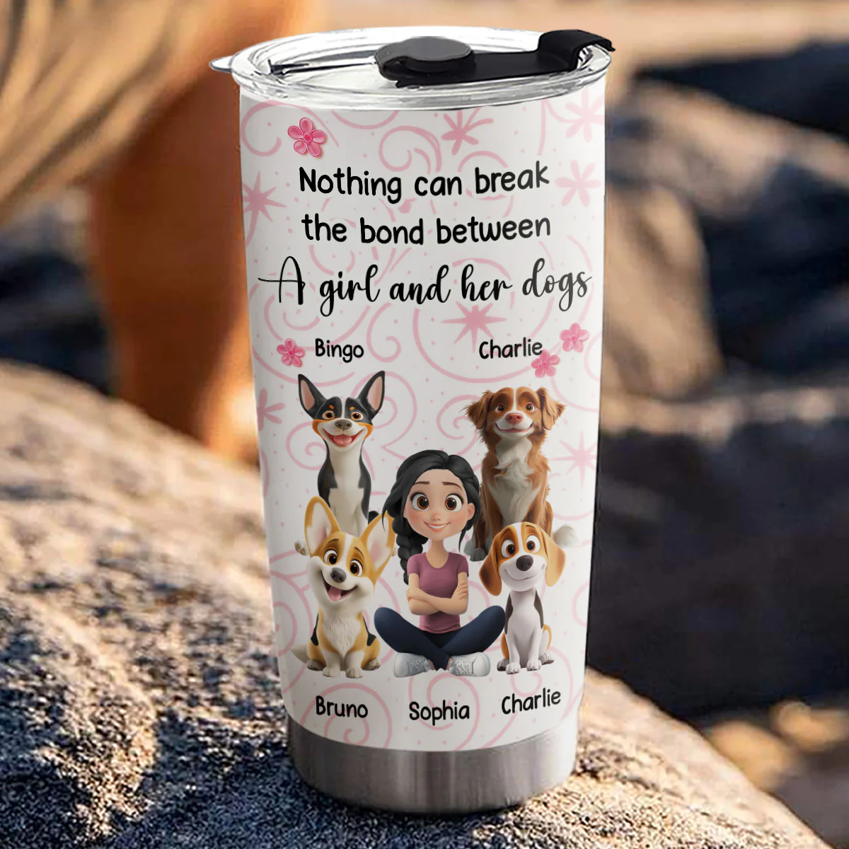 Girls Are In Love With Dogs - Personalized Custom Tumbler - Image 6