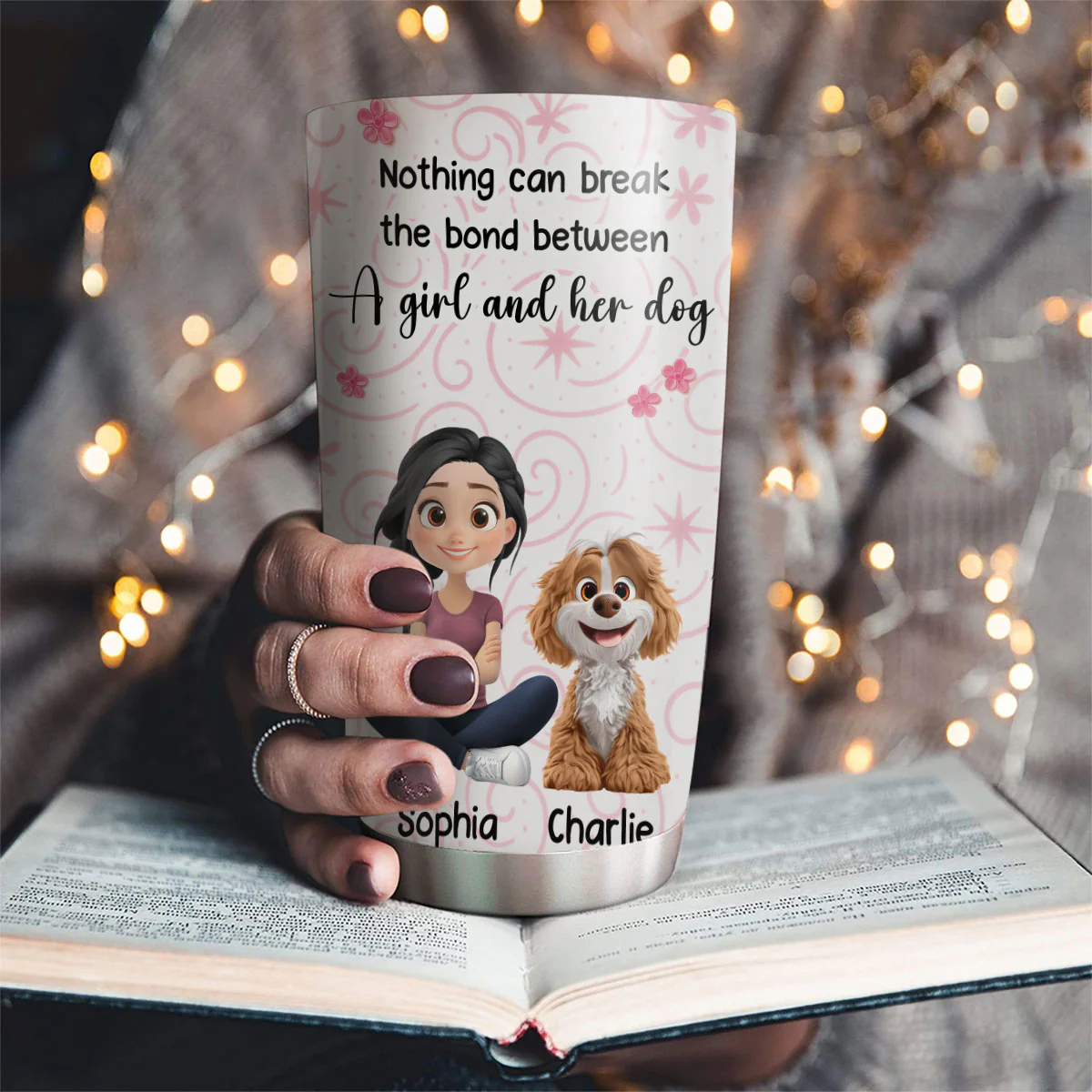 Girls Are In Love With Dogs - Personalized Custom Tumbler - Image 7