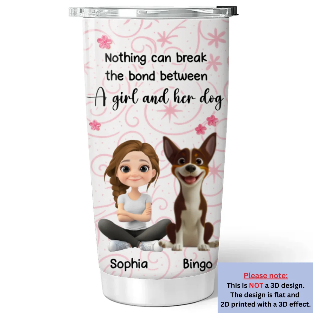 Girls Are In Love With Dogs - Personalized Custom Tumbler - Image 8