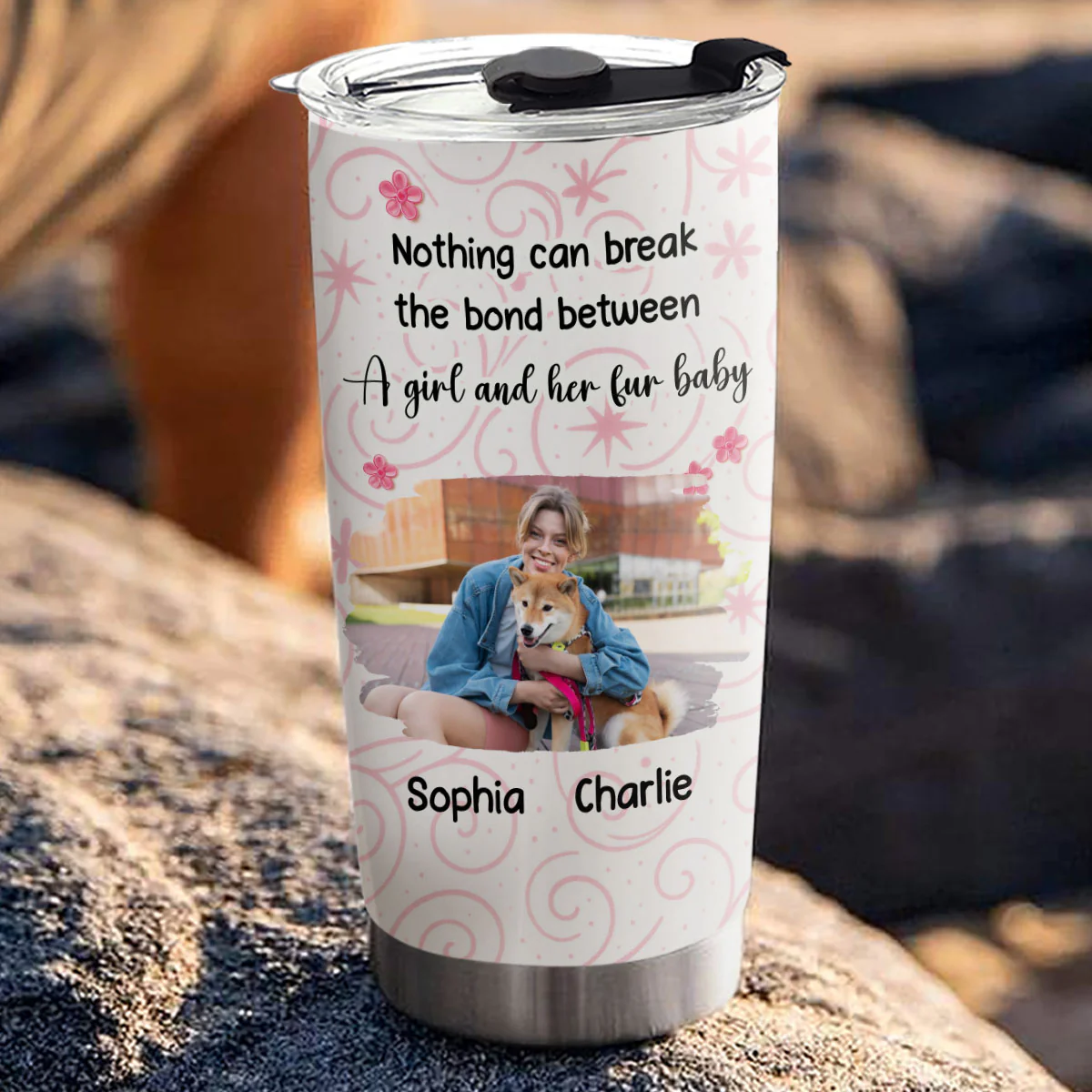 Girls Are In Love With Fur Babies Photo - Personalized Custom Tumbler