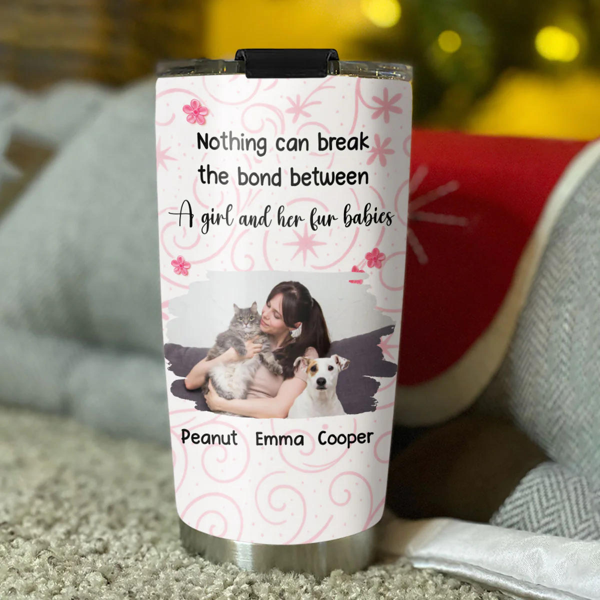Girls Are In Love With Fur Babies Photo - Personalized Custom Tumbler - Image 2