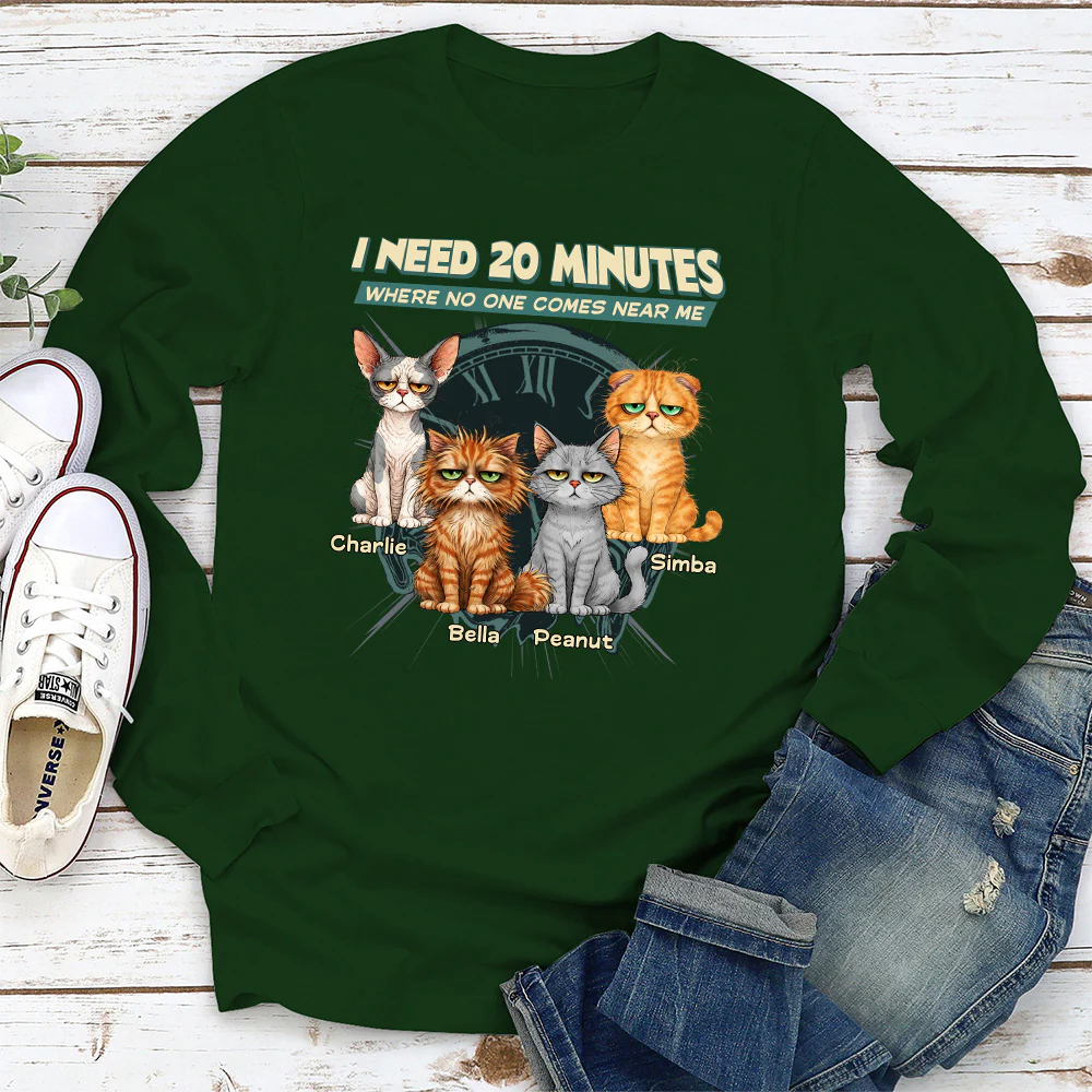 Give Me 20 Minutes Alone - Personalized Custom Long Sleeve T-shirt - Image 2