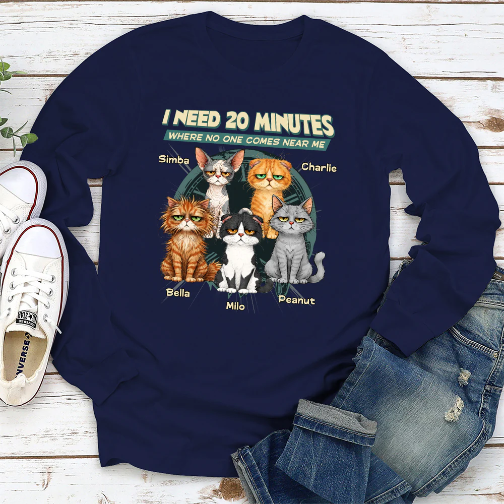 Give Me 20 Minutes Alone - Personalized Custom Long Sleeve T-shirt - Image 3