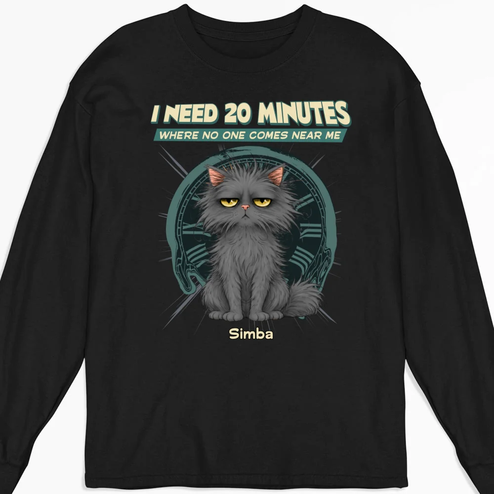 Give Me 20 Minutes Alone - Personalized Custom Long Sleeve T-shirt - Image 4