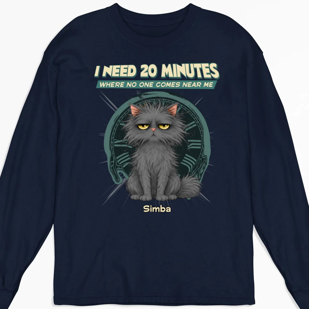 Give Me 20 Minutes Alone - Personalized Custom Long Sleeve T-shirt - Image 5
