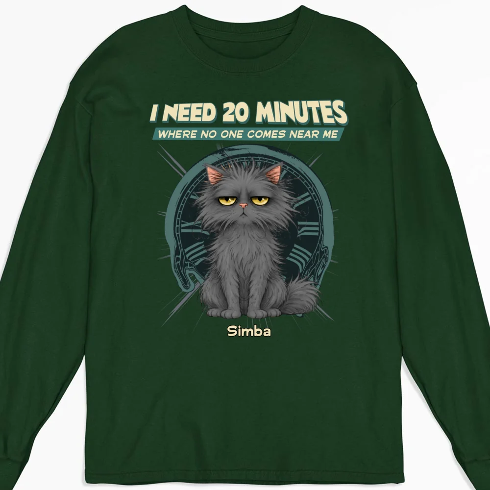Give Me 20 Minutes Alone - Personalized Custom Long Sleeve T-shirt - Image 6
