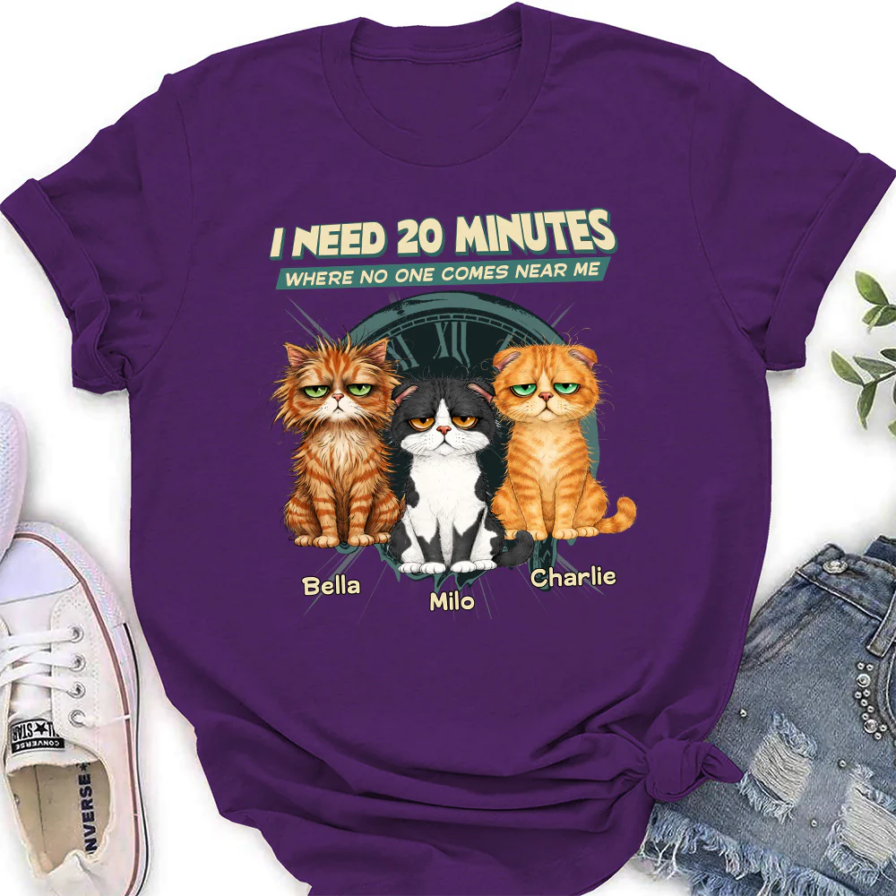 Give Me 20 Minutes Alone - Personalized Custom Women's T-shirt - Image 3