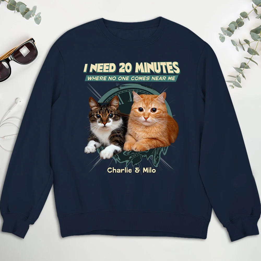 Give Me 20 Minutes Alone Photo - Personalized Custom Sweatshirt - Image 4