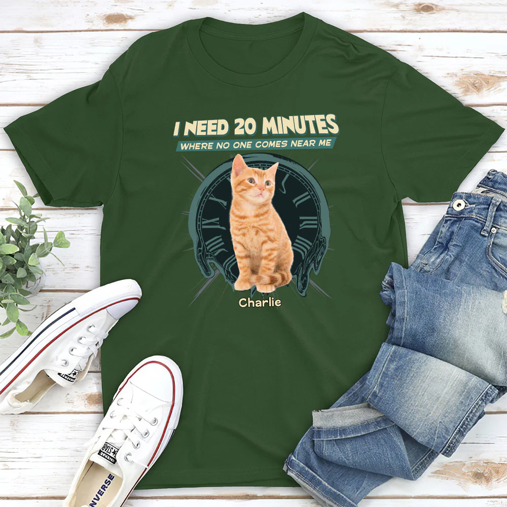 Give Me 20 Minutes Alone Photo - Personalized Custom Unisex T-shirt - Image 2
