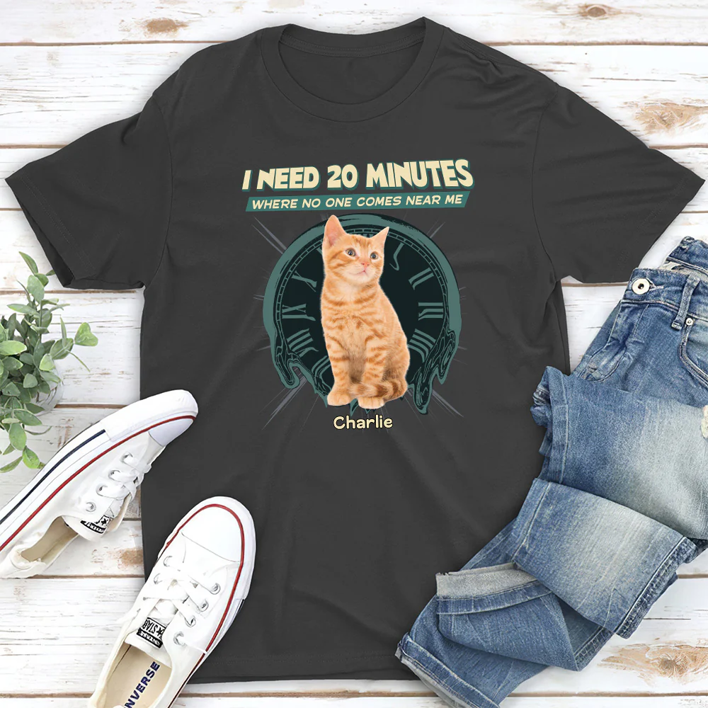 Give Me 20 Minutes Alone Photo - Personalized Custom Unisex T-shirt - Image 3