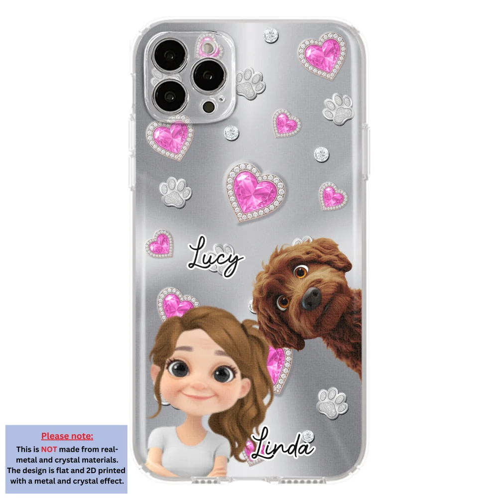 Glitter Cute Cartoon Dog Mom - Personalized Custom Phone Case - Image 14