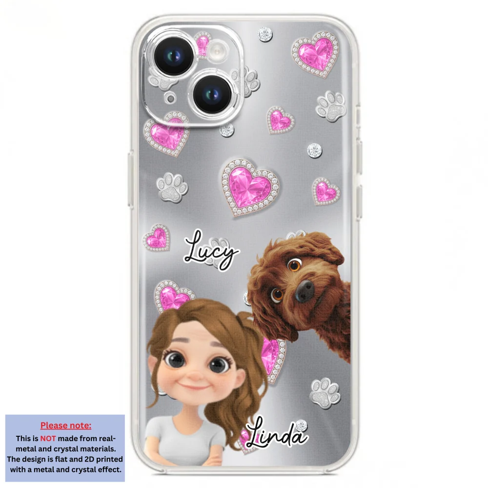 Glitter Cute Cartoon Dog Mom - Personalized Custom Phone Case - Image 15