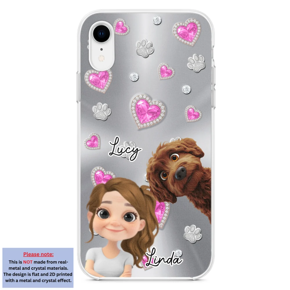 Glitter Cute Cartoon Dog Mom - Personalized Custom Phone Case - Image 21