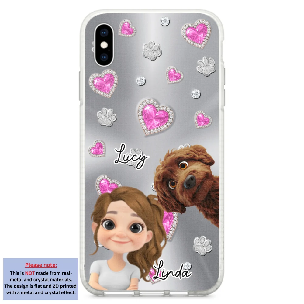 Glitter Cute Cartoon Dog Mom - Personalized Custom Phone Case - Image 22