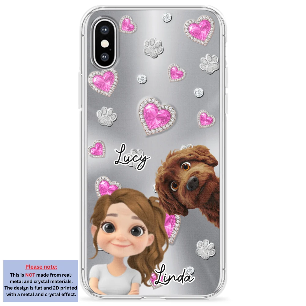 Glitter Cute Cartoon Dog Mom - Personalized Custom Phone Case - Image 23