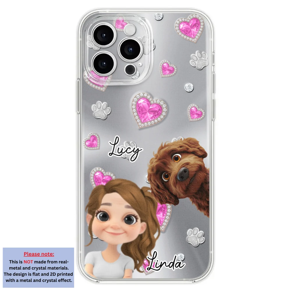 Glitter Cute Cartoon Dog Mom - Personalized Custom Phone Case - Image 25