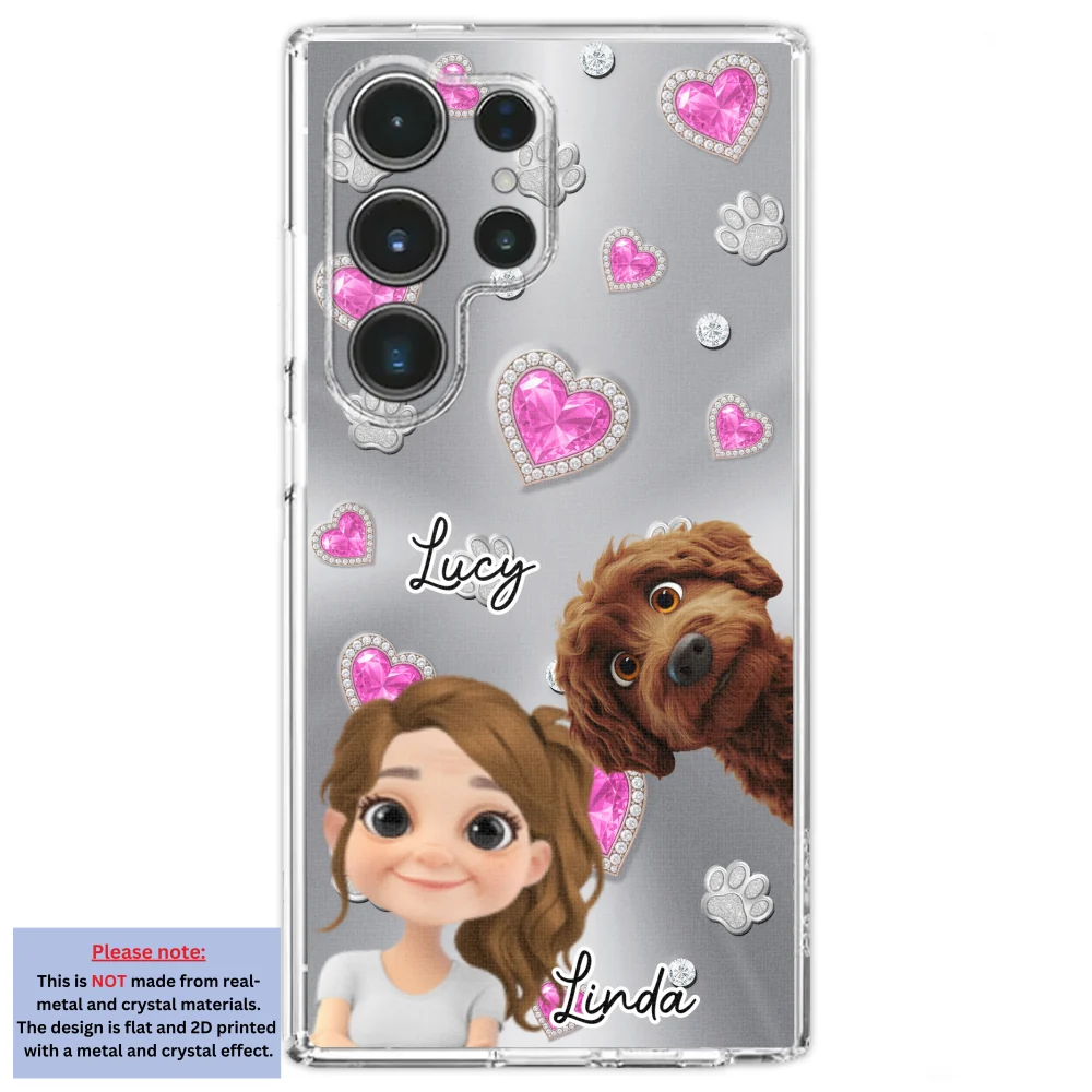 Glitter Cute Cartoon Dog Mom - Personalized Custom Phone Case - Image 28