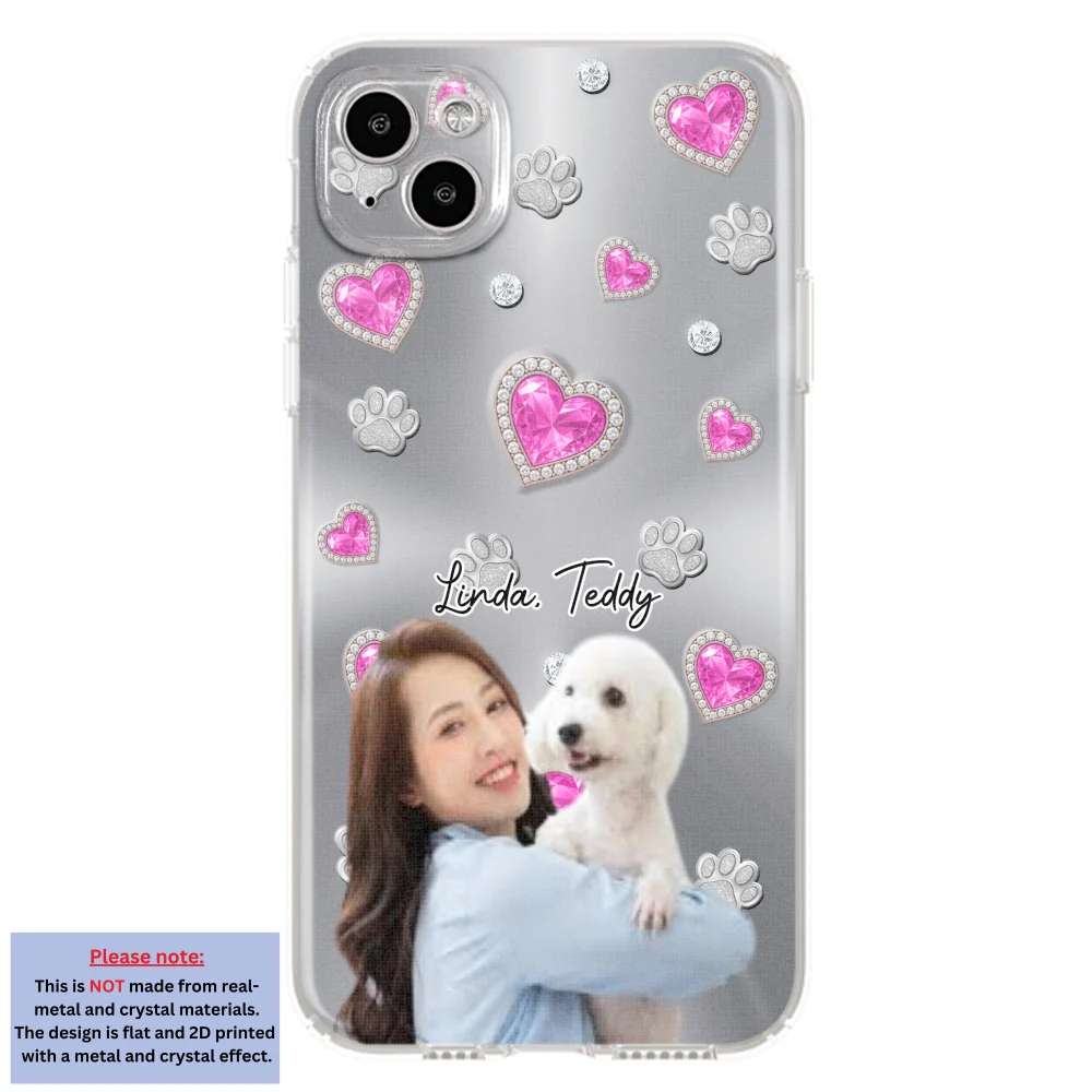 Glitter Cute Cartoon Dog Mom Photo - Personalized Custom Phone Case - Image 10