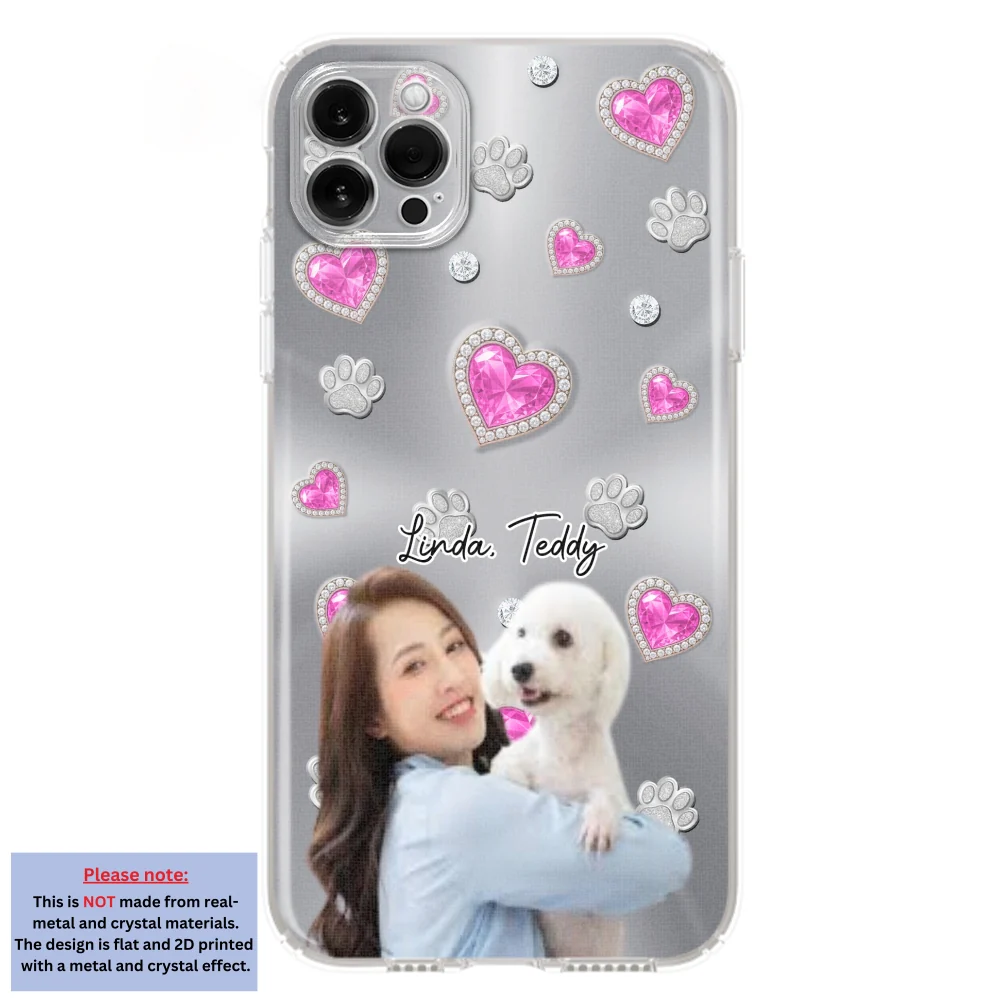 Glitter Cute Cartoon Dog Mom Photo - Personalized Custom Phone Case - Image 11