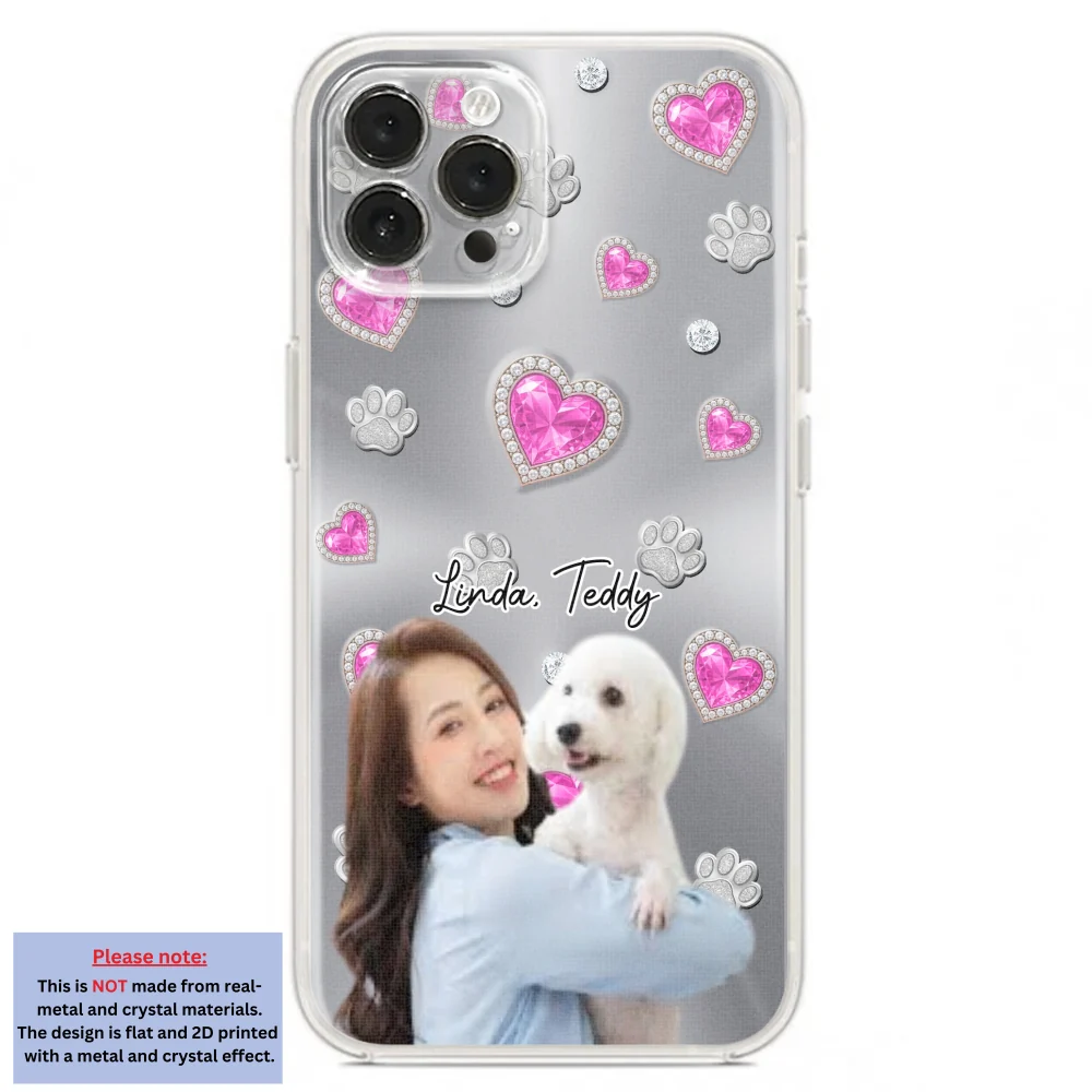 Glitter Cute Cartoon Dog Mom Photo - Personalized Custom Phone Case - Image 15