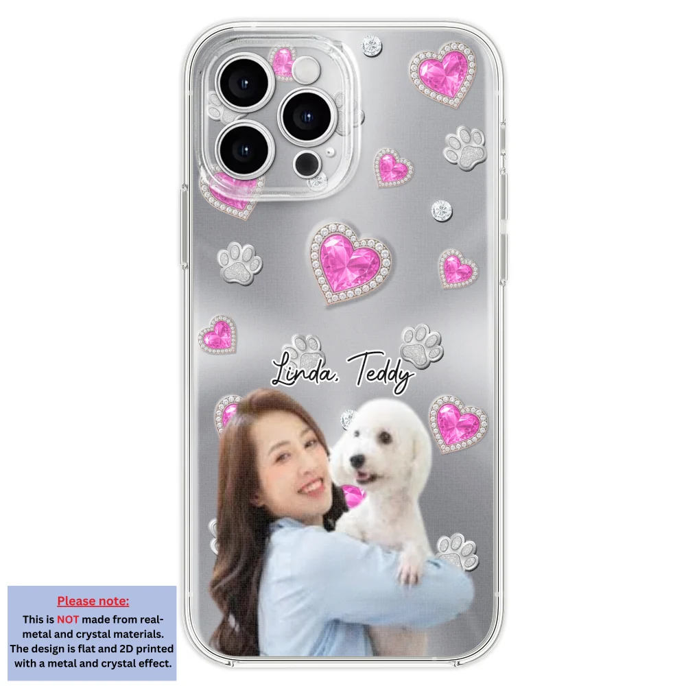 Glitter Cute Cartoon Dog Mom Photo - Personalized Custom Phone Case - Image 18