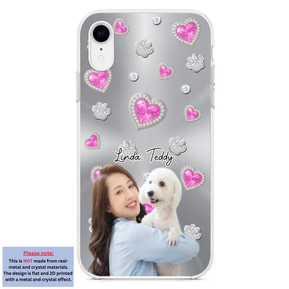 Glitter Cute Cartoon Dog Mom Photo - Personalized Custom Phone Case - Image 19