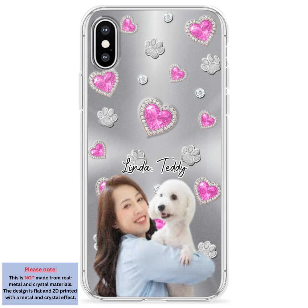 Glitter Cute Cartoon Dog Mom Photo - Personalized Custom Phone Case - Image 21