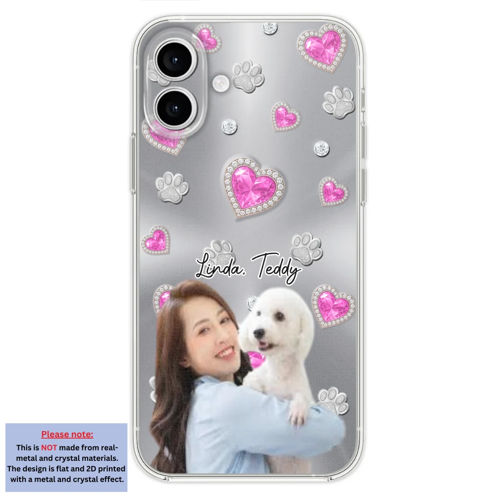 Glitter Cute Cartoon Dog Mom Photo - Personalized Custom Phone Case - Image 22