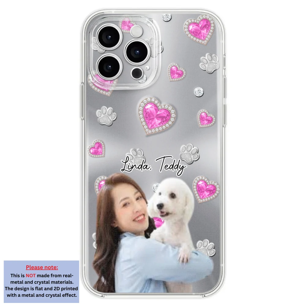 Glitter Cute Cartoon Dog Mom Photo - Personalized Custom Phone Case - Image 23