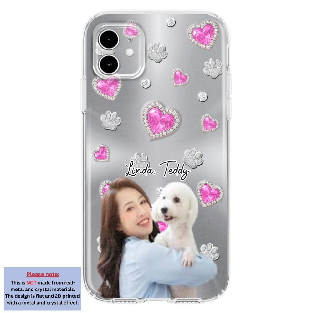 Glitter Cute Cartoon Dog Mom Photo - Personalized Custom Phone Case - Image 7