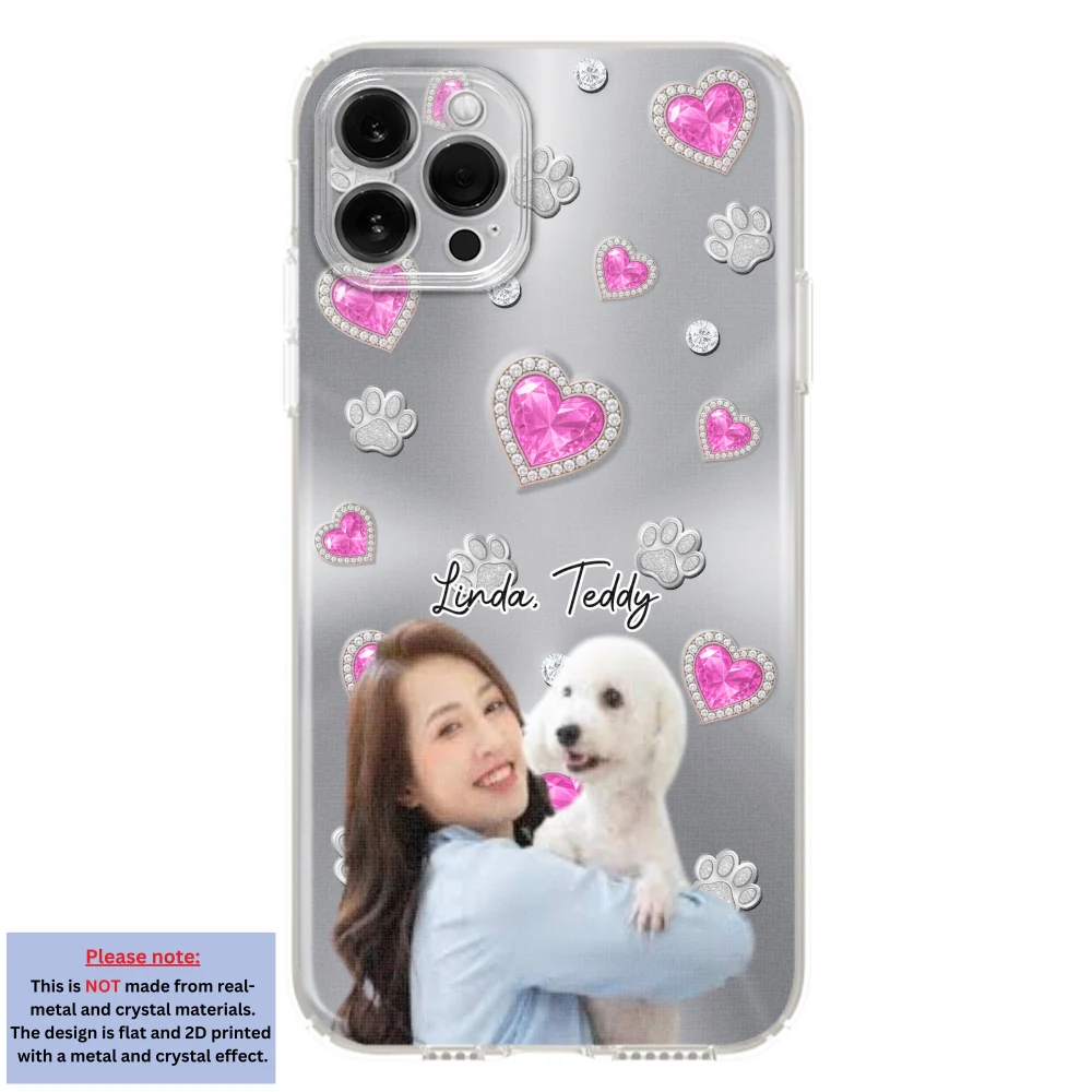 Glitter Cute Cartoon Dog Mom Photo - Personalized Custom Phone Case - Image 9