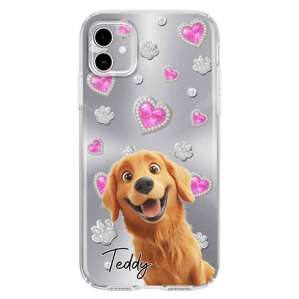 Glitter Cute Cartoon Dogs - Personalized Custom Phone Case - Image 6