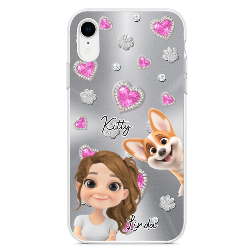 Glitter Cute Cartoon Fur Mom - Personalized Custom Phone Case - Image 22