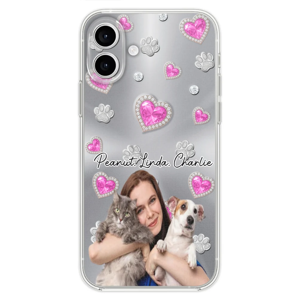 Glitter Cute Cartoon Fur Mom Photo - Personalized Custom Phone Case - Image 22